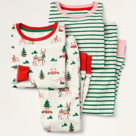 Mini Boden Other - 🍎SOLD🍏 NWT Twin Pack Long John Pajamas 6Y